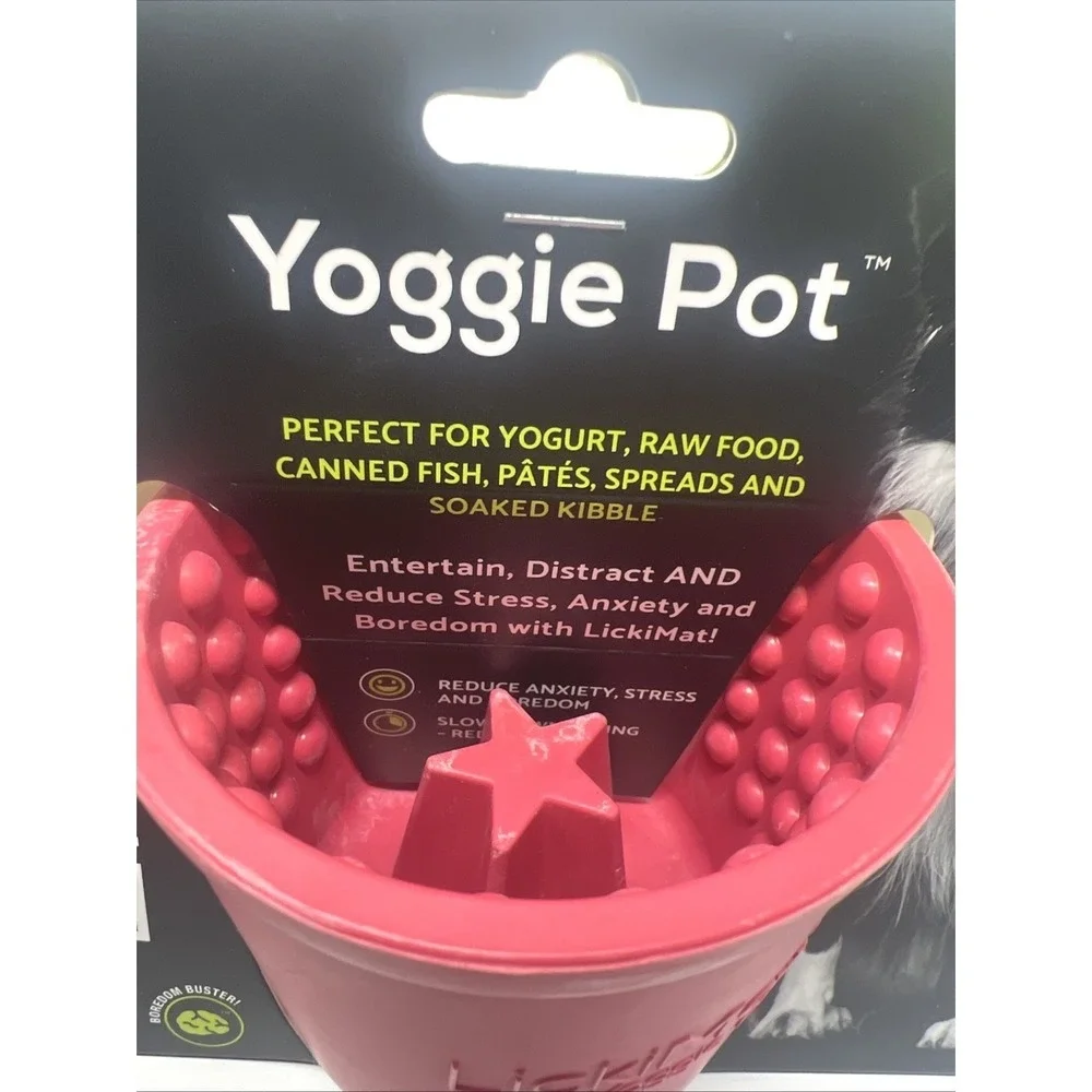 LickiMat Yoggie Pot Boredom Buster Feeder for Dogs Interactive Enrichment Xs-xl